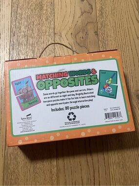 SpiceBox Match and Learn Matching Words & Opposites educational puzzle set